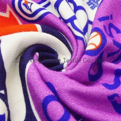 Print Knitted Bamboo Jersey Fabric Natural Materiel Soft Comfortable Hand Feeling